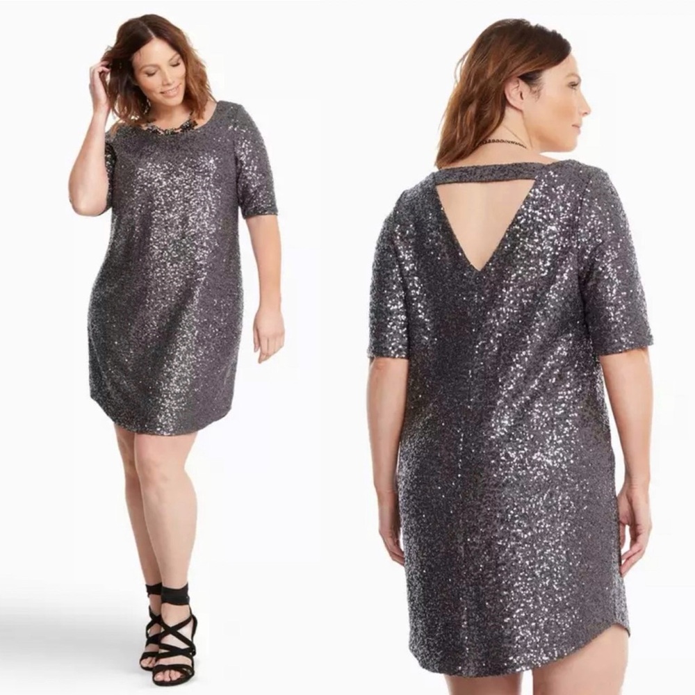 Torrid Silver Sequin Dress